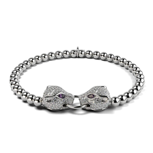 Panthera von Keysi Sayago | 18 Karat Weißgold | Zirkonia-Kristallarmband